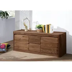 TV-Board Sheesham 147x40x58 smoked cherry gebeizt TORONTO #100