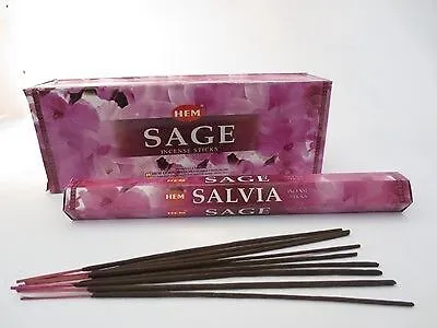 SAGE von HEM BIG PACK 6x 20 RäucherSTÄBCHEN Original Indien Incense