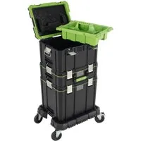 TRUTZHOLM Rollende Werkstatt 53x43x95cm - Werkzeugkästen, flexibles Modulsystem mit 8-teiligem Set für individuelle Anpassung, hohe Mobilität durch robustes Rollbrett und ergonomisches Design für komfortable Handhabung.