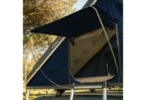 Prime Tech Hartschalen-Autodachzelt Delta 4.0 - Leicht und schnell aufbaubar - Zelt für 2 Personen, nur 45 kg schwer, mit Moskitonetz und einer Wassersäule von 3000 mm – ideal für Campingabenteuer.
