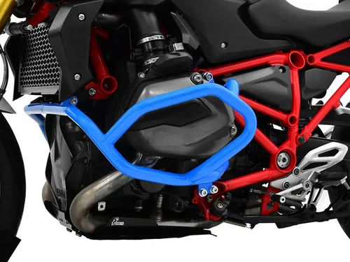 ZIEGER Sturzbügel für BMW R 1200 R - Blau - Motorradzubehör mit optimalem Schutz für Rahmen, Tank & Verkleidung. Langlebig, witterungsresistent und einfach zu montieren. Passend für BMW R 1200 R (2015-2018), stilvolles Design in blau.