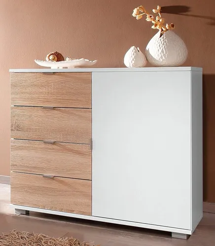 priess Sideboard 82 cm beige - Modernes Design - Kommode in hochwertiger Verarbeitung, modernes Design mit pflegeleichten Oberflächen und abgerundeten Kanten. Ideal für stilvolle Wohnräume, Made in Germany.