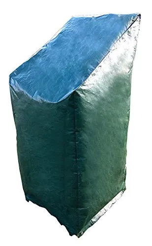 Royal Gardineer Gartenstuhlabdeckung: Gewebe-Abdeckplane für Stapel-Gartenstühle, 65 x 110/150 x 65 cm (Grillabdeckung, Stuhlabdeckung, Gartenmöbel)