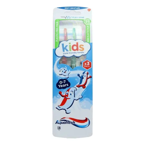 Aquafresh Kids 0-7 lat Szczoteczka dla Dzieci 3 szt. GlaxoSmithKli 5054563121844