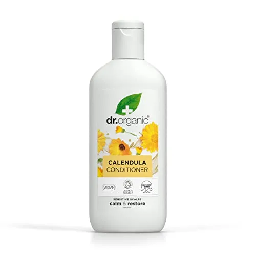 Dr Organic Ringelblumen Conditioner, Duftstofffrei, Empfindliche Haut, Natürlich, Vegan, Tierversuchsfrei, Paraben- & SLS-frei, Recycelbar & Recycelt, Zertifiziert Bio, 265ml
