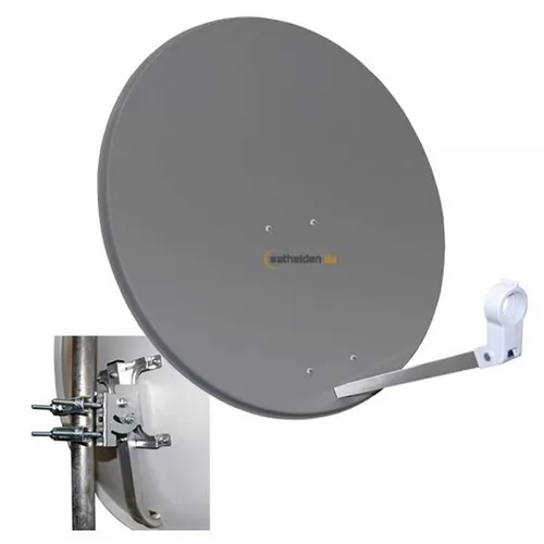 Megasat 80cm Sat Spiegel - Hochwertige Satelliten Antenne - SAT-Antenne aus robustem Stahl, anthrazitfarben, mit 80 cm Durchmesser für optimalen Empfang und Wetterbeständigkeit.