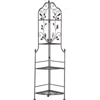 Beliani Eckregal in Schwarz und Gold von Beliani