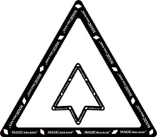 Magic Ball Rack Pro 9- & 10-Ball + 8-Ball Billard Aufbauschablonen Set mit 2 Stück