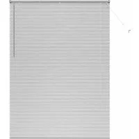 vidaXL Fensterjalousie mit Vorhängen Silber Aluminium - Panel-Jalousien, modernes Design aus langlebigem Aluminium, verstellbar für optimale Lichtkontrolle und Sichtschutz – ideal für Wohnzimmer und Schlafzimmer.