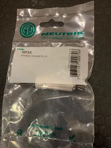 Neutrik NP3X Stereo Klinkenstecker Male in OVP in silber von Neutrik