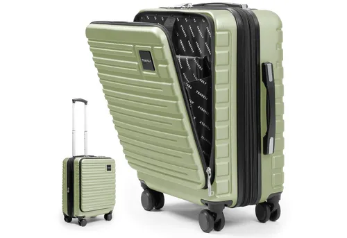 Travely Premium Handgepäck 55x40x23cm in grün von Travely