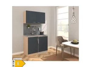 Respekta Miniküche MK100ESGOSS 100 cm grau