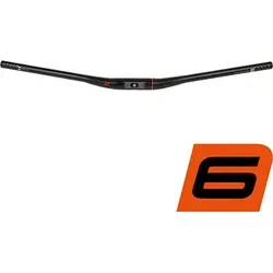 Ergotec Riser Bar Ray 35,0 mm Schwarz Level 6 - Fahrradlenker aus hochwertigem Aluminium mit 9° Griffwinkel, ideal für MTB und E-Bikes. Der große Klemm-Durchmesser sorgt für minimale Flexibilität und maximale Stabilität.