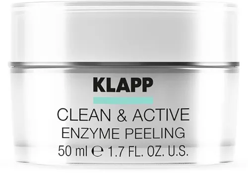Klapp Clean & Active Enzyme Peeling 50 ml - Gesichtsreinigung mit enzymatischem Peeling, das abgestorbene Hautzellen entfernt und die Haut glatt sowie geschmeidig macht. Ideal für einen strahlenden Teint und bessere Aufnahme von Pflegestoffen.