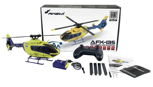 Amewi AFX-135 PRO Alpine Air RC Hubschrauber RtF - Maßstab 1:32, LED-Beleuchtung und USB-Ladebuchse für einfache Handhabung und lange Flugzeiten
