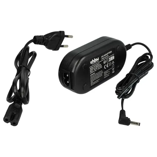 vhbw Netzteil kompatibel mit Canon DC10, DC100, DC19, DC20, DC201, DC21 Kamera, Digitalkamera, DSLR - Netzkabel, 2m