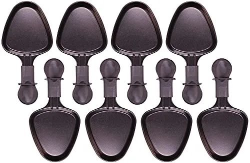 8x 27041 Raclette Pfännchen Oval - 10,5x10x1,4cm, spülmaschinenfest und kompatibel mit Klarstein, Princess, Tristar und Tefal