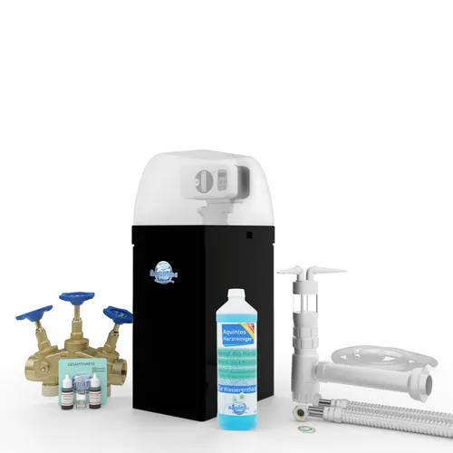 ShinySoft8 Weichwasseranlage für 1-4 Personen - Effiziente Enthärtungsanlage für Einfamilienhäuser. Reduziert Wasserhärte und sorgt für kalkfreies Wasser. Ideal für Haushalte mit hohem Wasserverbrauch.