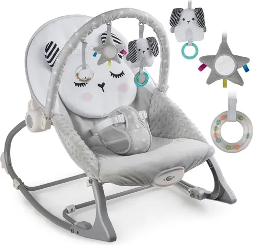 Babywippe mit Vibrationsfunktion, Grau