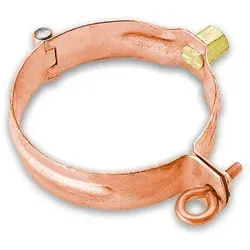 Fallrohrschelle Grömo mit Gewindemutter M10, Kupfer, verschiedene Größen (Ausführung: Ø 87mm)