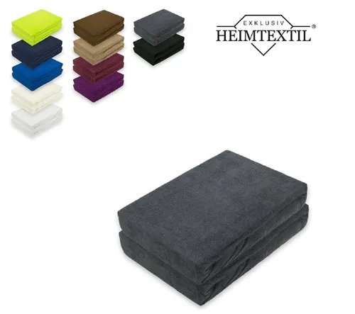 EXKLUSIV HEIMTEXTIL Spannbettlaken Doppelpack Marke Frottee Spannbettlaken, Frottee, Gummizug: rundum, (2 Stück), mit Rundumgummizug