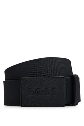 BOSS Herren Icon-S1 Gürtel, Schwarz, Größe 90 - Herren-Gürtel mit hochwertiger Verarbeitung, ideal für stilvolle Outfits und besondere Anlässe.