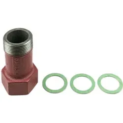 Grundfos Ausgleichsstück A 4, G 1 1/2xG 1 1/2, 1x70mm, m Gew. - Doppelnippel für Verschraubungspumpe Typ A 16 und A 22 mit robustem Vierkantflansch für zuverlässige Verbindungen.