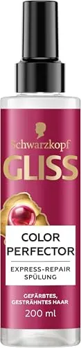 Gliss Express-Repair-Spülung Color Perfector (200 ml), Haarspülung für getöntes, gesträhntes oder gefärbtes Haar, Hitzeschutz bis zu 230 °C