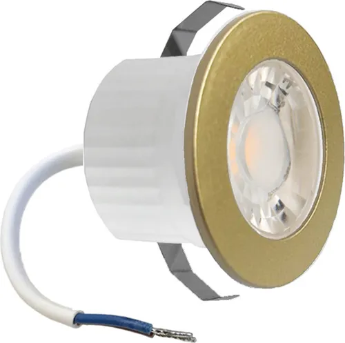 3w Mini LED Einbauleuchte Mini-Spot Einbaustrahler Einbauspot Spot Gold 240 Lumen Schutzart IP54 Kaltweiß