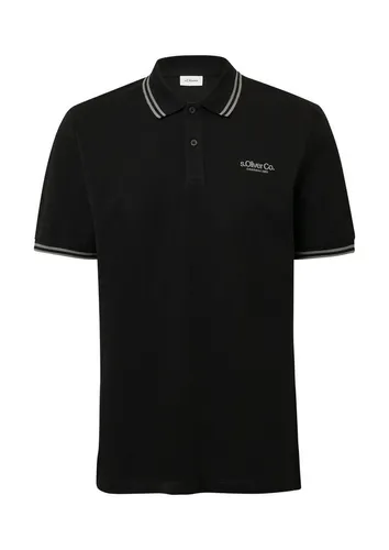 s.Oliver Poloshirt schwarz XL (52/54) - Bequem und stilvoll - Herren-Shirts aus 100% Baumwolle, pflegeleicht und ideal für lässige Anlässe. Perfekte Passform in Größe XL.