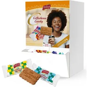 Coppenrath Kekse Coffeehouse Coooky Karamell, einzeln verpackt im Thekendispenser, 1800 g, 300 Stück