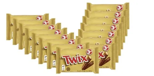 Twix Multipack 15x 3x50 g – Der knusprige Keksriegel mit Karamell und Schokolade - Genieße den knusprigen Keksriegel mit zartem Karamell und Milchschokolade. Ideal als Snack für unterwegs oder zum Teilen mit der Familie. Perfekt für Büro, Schule und Reisen.