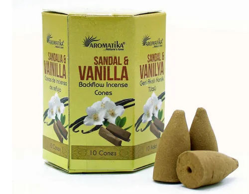 Räucherkegel Rückfluss  Sandelholz und Vanille  nach Ruhe und Geborgenheit 10