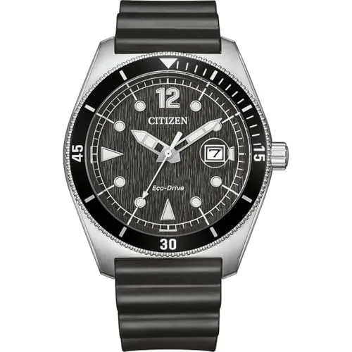 Citizen Eco-Drive Marine Sports Solar Herrenarmbanduhr AW1889-00E - Sportliche Herrenarmbanduhr mit Solarenergie, robustem Edelstahl-Gehäuse und strapazierfähigem Silikonarmband. Ideal für aktive Lebensstile und zuverlässige Zeitmessung.