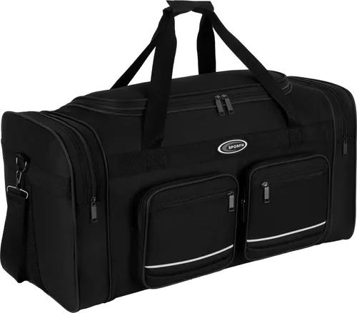 EAAKIE Sporttasche – Vielseitige Reisetasche für Sport und Freizeit - Sporttasche in Schwarz, ideal für Damen, Herren und Kinder. Mit 60 l Volumen und zahlreichen Fächern bietet sie viel Platz und Organisation für Fitness und Reisen.