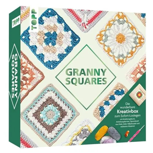 Die wunderbare Kreativbox Granny Squares - Entdecken Sie die Kreativbox für einzigartige Granny Squares! Ideal für Hobbyisten und Bastler, um individuelle Projekte zu gestalten und Spaß am kreativen Schaffen zu haben.