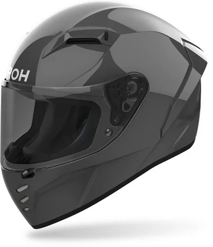 Airoh Connor Color Helm XL, schwarz-grau für Männer - Motorradhelm mit ATVR-Visier, extra großem Sichtfeld und kratzfester, UV-beständiger Oberfläche für optimalen Schutz und Komfort.