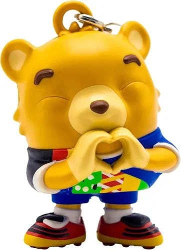 UEFA Euro 2024 - Maskottchen Albärt - Soft Schlüsselanhänger Herz 5 cm