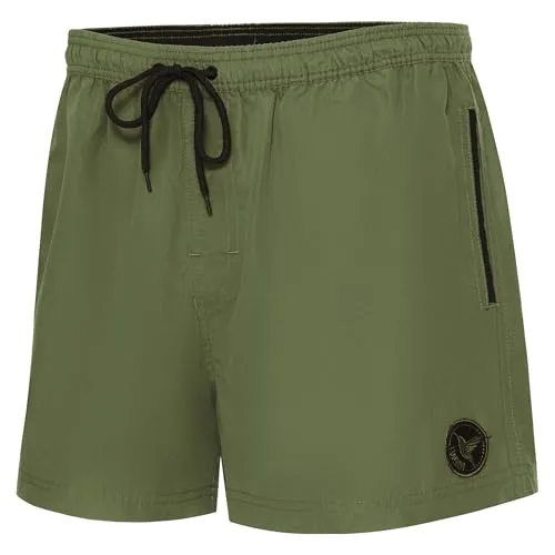 Ladeheid Badehose Herren Bequeme Badeshorts Kurz mit Seitentaschen und Schnürchen, Badeshorts Herren mit Netzfütterung, Perfekt für Sommer, Strand und Schwimmbad – LA40-199 (Khaki, M)
