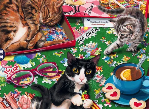 Puzzle Cats - 3000 Teile von Bluebird (70567) - Puzzles der Kategorie Kunst, 3000 Teile für kreative Köpfe ab 17 Jahren - ideal für entspannende Stunden und herausfordernden Spaß.