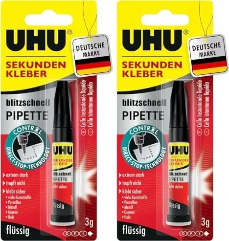UHU Sekundenkleber 45570 blitzschnell mit Pipette