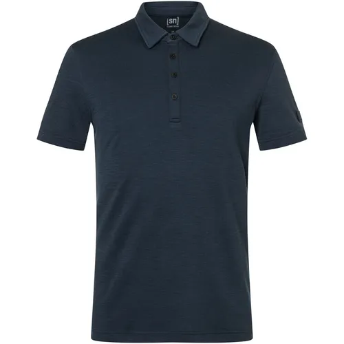 Super.Natural M Polo BIO Shirt blueberry (W01) XXL - Hochwertiges M Polo BIO Shirt für Herren aus 100% biologisch abbaubarer bio super.wool. Ideal für Freizeit und Alltag, bietet es Komfort und Stil ohne Mikroplastik. Nachhaltig und bequem im Regular Fit.