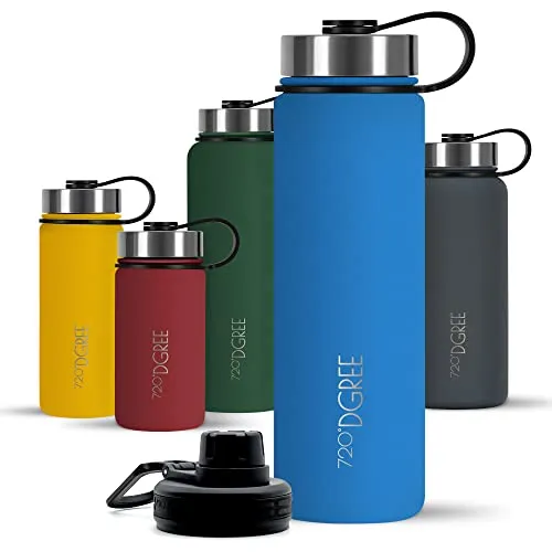 720°DGREE Edelstahl Trinkflasche Kinder 530ml “noLimit” - Auslaufsicher und BPA-Frei - Thermosflasche für Schule und Sport, mit KeepDGREE-TECHNOLOGY für bis zu 12H heiße und 24H kalte Getränke.