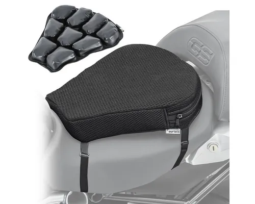 Tourtecs Sitzbank Motorrad Mesh Komfort Sitzbank Kissen # Air M LA1 - Sitzbank für Motorräder, erhöht den Komfort durch variable Luftfüllung und reduziert Vibrationen. Ideal für alle Motorradtypen und sorgt für einen rutschfesten Halt.