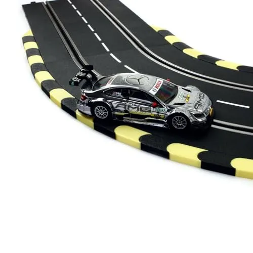 Overdrive-Racing Curbs für Carrera 124 132 EVO '1 Meter Schwarz-Gelb' Randstreifen Randsteine Slotcar Bordstein Kurven Gerade
