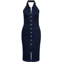 Queen Kerosin Damen Etuikleid Denim – Vintage Chic