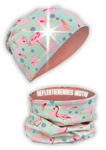 HECKBO Beanie 360° Reflektor Kinder Set in pink von HECKBO