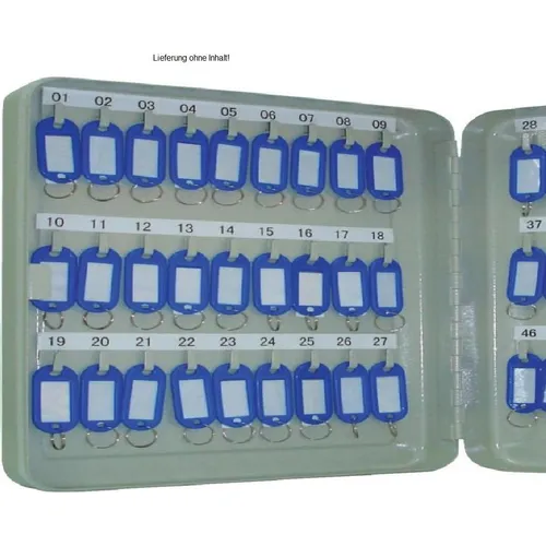 Q-CONNECT Schlüsselschrank für 54 Schlüssel, grau KF04273 - Schlüsselkästen mit Platz für 54 Schlüssel, ideal für Büros und Organisationen zur sicheren Aufbewahrung.