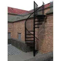 Minka Außenspindeltreppe Rondo Zink Color in schwarz von Minka