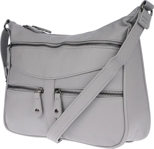 Christian Wippermann Damen Schultertasche Crossover Bag in Grau